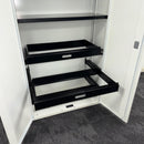 Used Senator Tall Cupboard with Shelves and Pull Out Filing