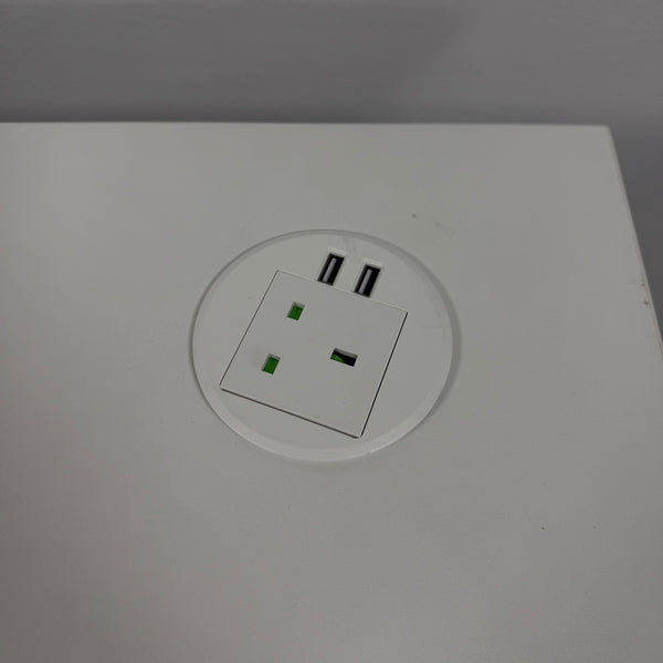 Used Dual Motor Electric Height Adjustable Desk with Memory and Desktop Power