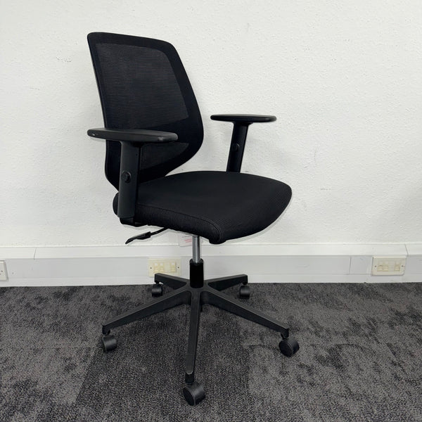 Used John Lewis Dorsel Black Mesh Office Chair