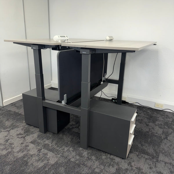 Used Steelcase Migration Electric Sit Stand Bench Bundle
