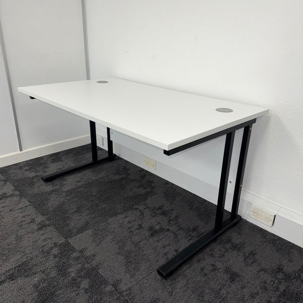 Used Cantilever Single Desk with Modesty Panel
