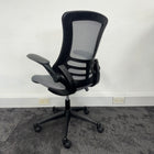 Used Grey Mesh Task Chair with Foldaway Arms