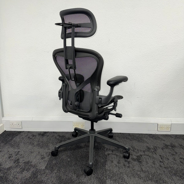 Used Herman Miller Aeron Remastered Full Spec with Adjustable Atlas Headrest