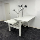 Used Senator Chemistry Electric Bench Desk with Humanscale Dual Monitor Arms