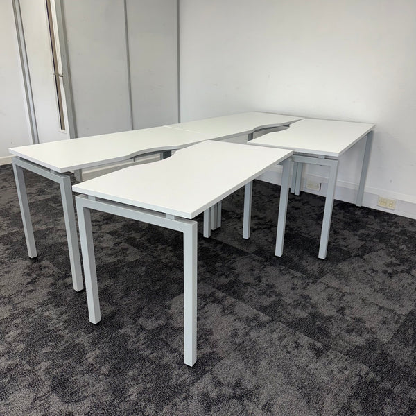 New Cancelled Order White Single Bench Desk 1200x600