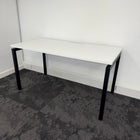 New White Single Bench Desk - 1400x700