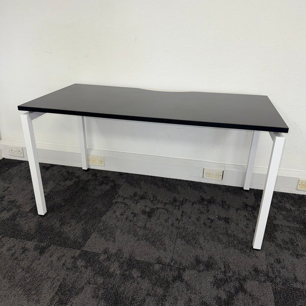 New Black Single Bench Desk - 1400x700