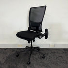 Used Fully Adjustable Mesh Task Chair - Reupholstered in New Fabric