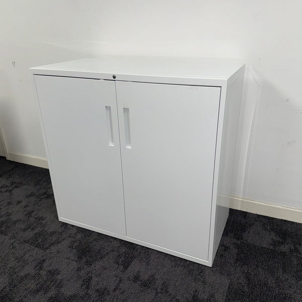 Used Steel 1M Wide Cupboard with Shelf and Key