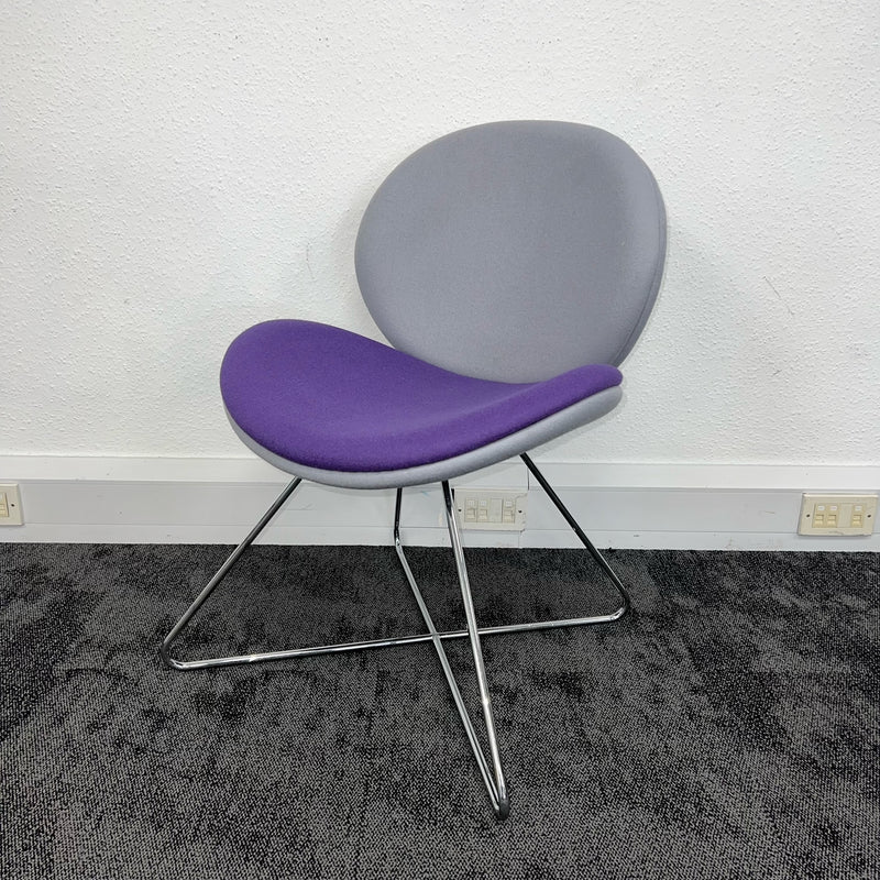 Used Modern Breakout Fabric Tub Chairs with Purple Seat