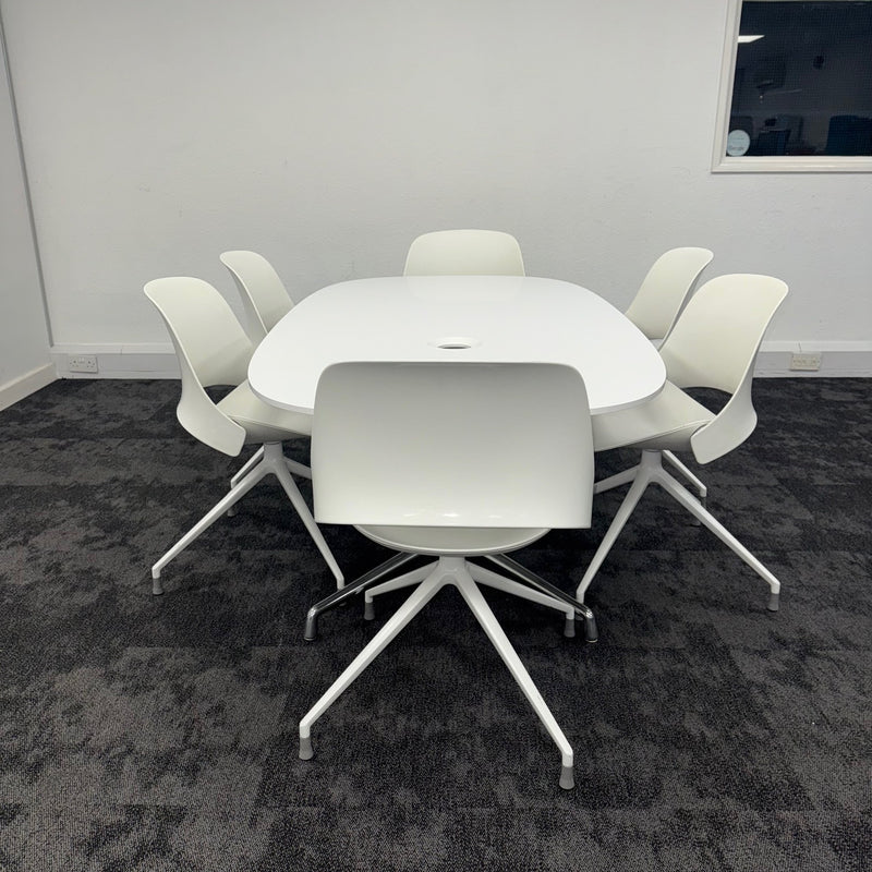 Used Coalesse SW-1 Conference Table with Humanscale Chairs