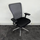 Reupholstered Haworth Zody Mesh Fully Adjustable Task Chair - Chrome Edition