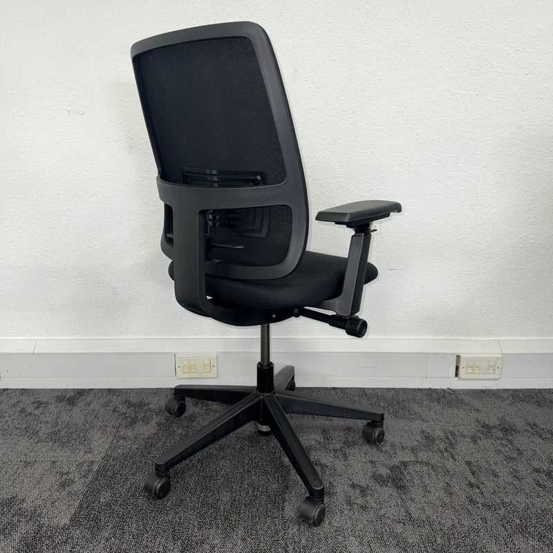 Used Haworth Lively Black Mesh Task Chair with Lumbar