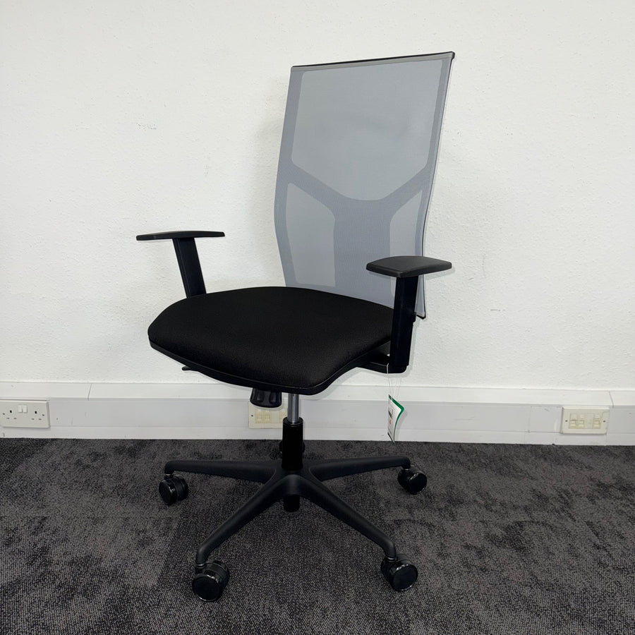 NEW Fully Adjustable Task Chair with Grey Mesh Back
