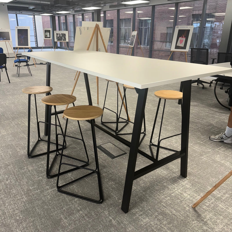 Used M.A.D Branded High Table Set with 6 Stools