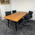 Used Executive Walnut Meeting Table with 4 Eames Style Chairs