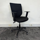 Used Black Mesh Task Chair with Adjustable Arms