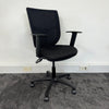 Used Black Mesh Task Chair with Adjustable Arms