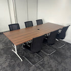 Used Senator Walnut Meeting Table with 6 Connecto Meeting Chairs