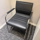 Used ICF Large White Meeting Table Set with 12 Leather Meeting Chairs