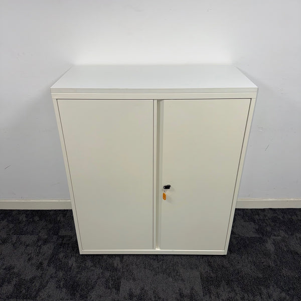 Used Senator Off White Steel Storage Cupboard