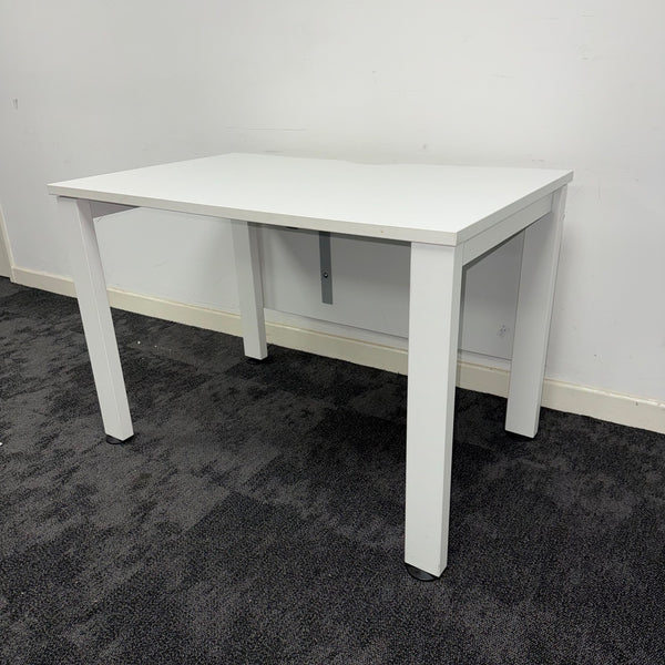 Used Senator White Single Bench Desk