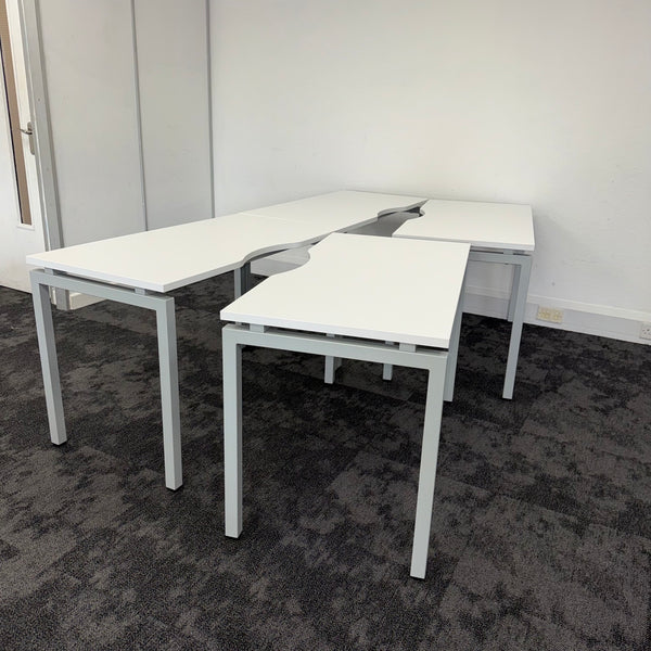 New Cancelled Order White Single Bench Desk 1200x600