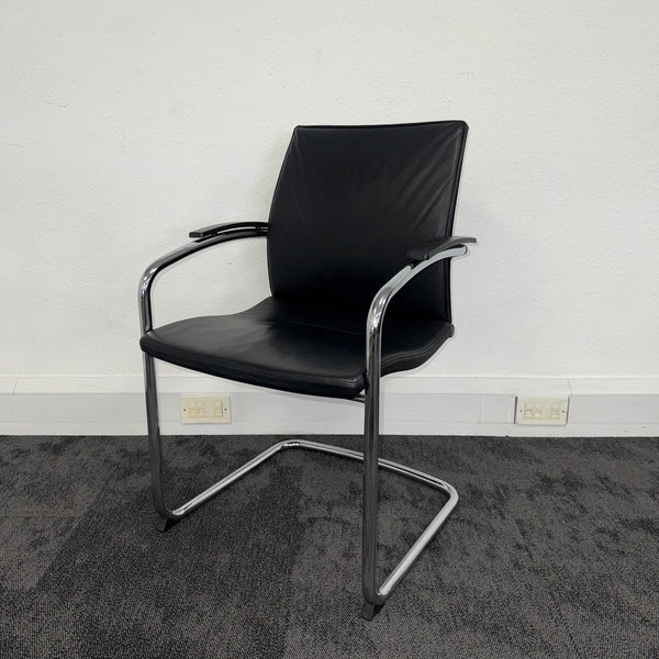 Used Sedus Black Leather Meeting Chair