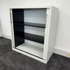 Used White Tambour Cupboard with Lock and Key