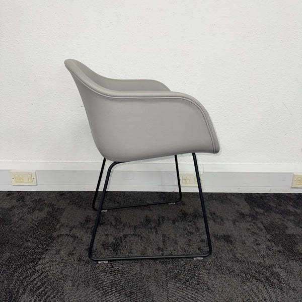 Used Muuto Leather Tub Chair Meeting Set with Table