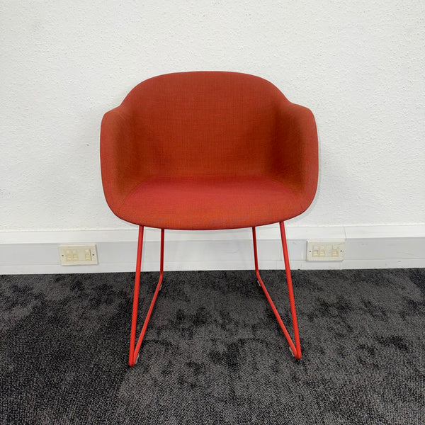 Used Muuto Upholstered Tub Chair Meeting Set with Table