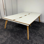 Used Fuze White Bench Desk with Cable Tray 1200x800