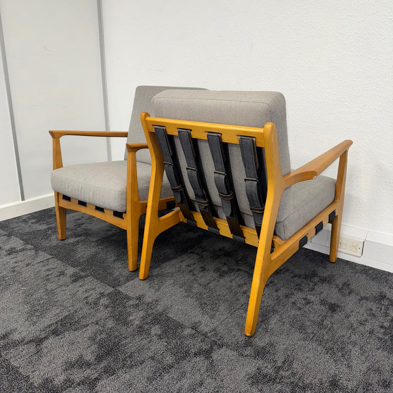 Used Office Reception Armchairs Set