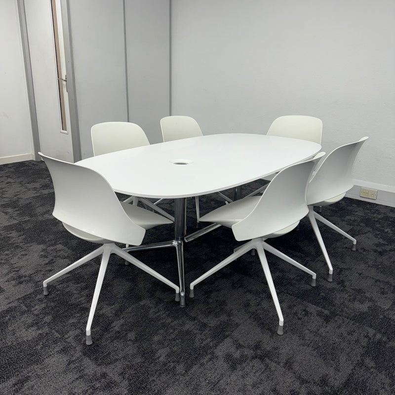 Used Coalesse SW-1 Conference Table with Humanscale Chairs