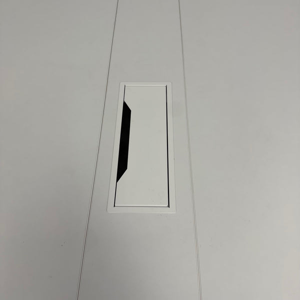 Used White Meeting Table with Central Porthole