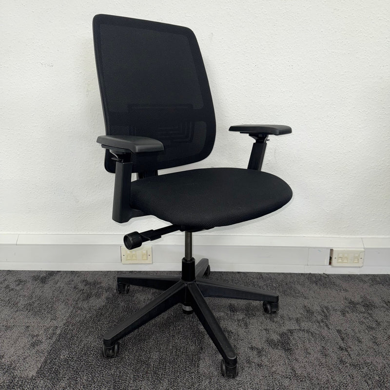 Used Haworth Lively Black Mesh Task Chair with Lumbar