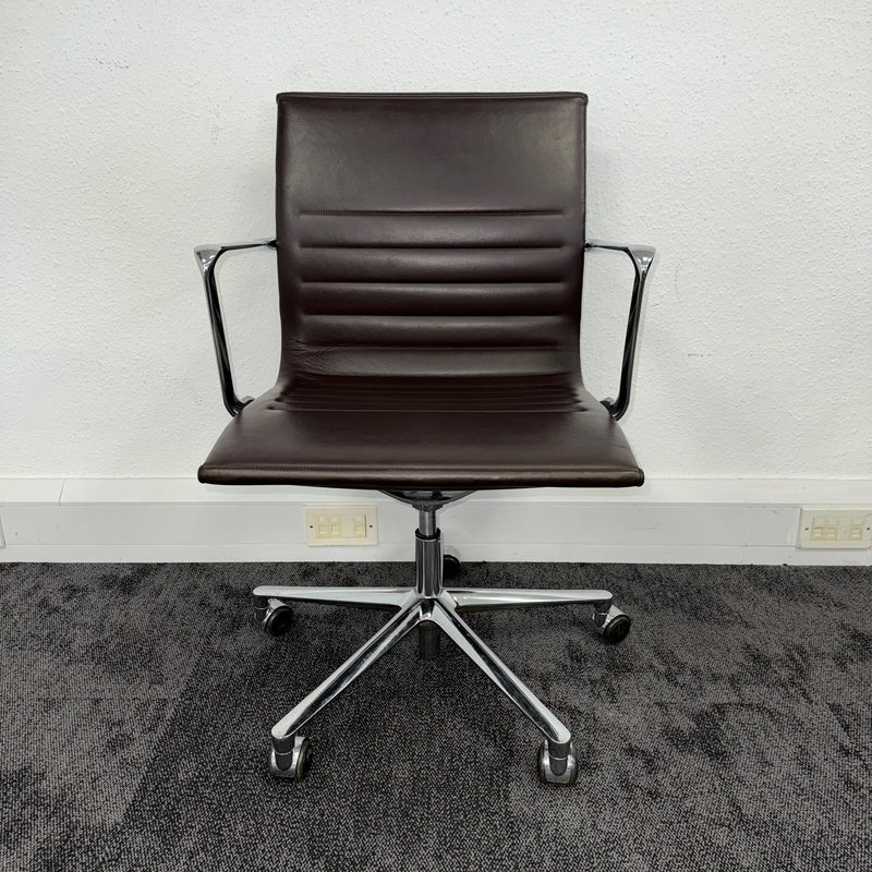 Used ICF UNA Leather Meeting Chair