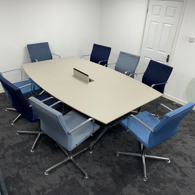 Used Viasit Pure Meeting Table and Chairs Set with Power