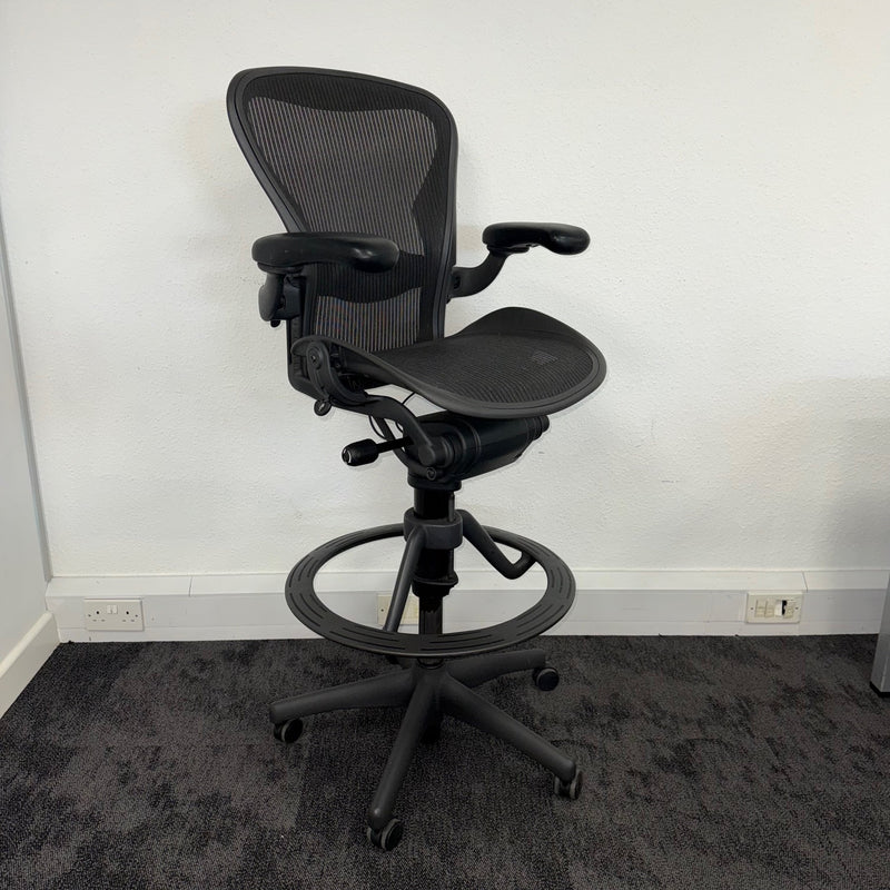 Used Herman Miller Aeron Draftsman Chair Full Spec