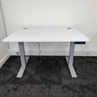 Used Dual Motor White Electric Height Adjustable Desk