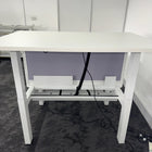 Used Double Electric Bench Desk with Screen and Cable Tray