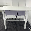 Used Double Electric Bench Desk with Screen and Cable Tray