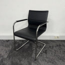 Used ICF Stick Black Leather Meeting Chair
