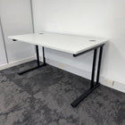 Used Cantilever Single Desk with Modesty Panel