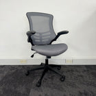 Used Grey Mesh Task Chair with Foldaway Arms