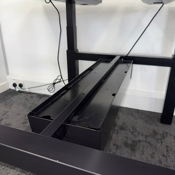 Used Fumac Double Electric Back to Back Height Adjustable Bench Desk