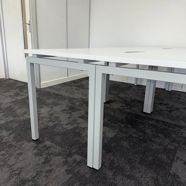 New Cancelled Order White Single Bench Desk 1200x600