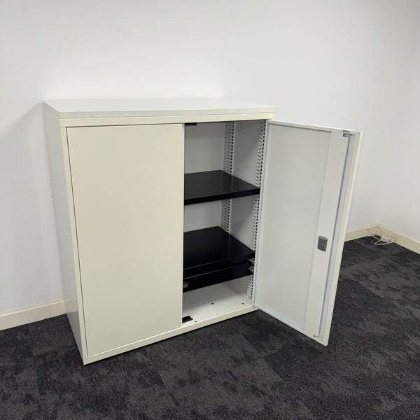 Used Senator Off White Steel Storage Cupboard