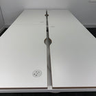 Used Narbutas Nova White Bench Desk with Desktop Power and Cable Tray