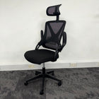 New Capitan Office Chair with Mesh Back Lumbar and Folding Arms Black